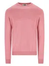 Alpha Studio Crew-neck Cashmere Sweater In Pink