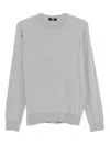 Alpha Studio Crew-neck Long-sleeve Sweater In Gray