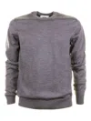 Alpha Studio Crew-neck Long-sleeve Sweater In Gray