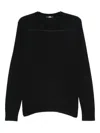 Alpha Studio Crew-neck Sweater In Black