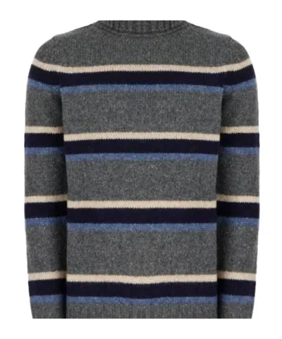 Alpha Studio Crew Neck Sweater In Black