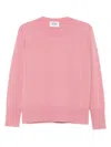 Alpha Studio Round-neck Sweater In Pink