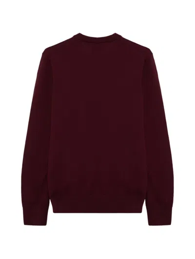 Alpha Studio Crew-neck Merino Wool Sweater In Red