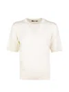 Alpha Studio Crewneck Panelled T-shirt In White