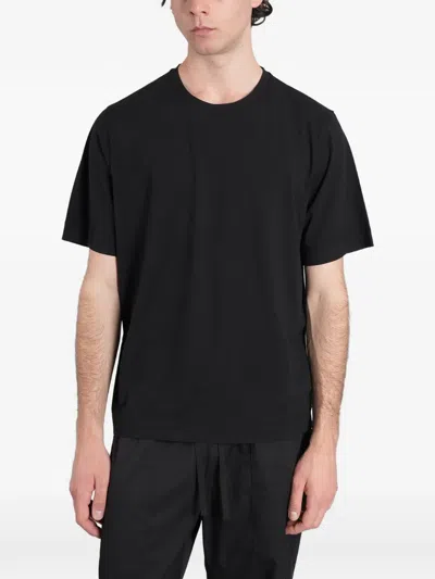 Alpha Studio Crew-neck Short-sleeve T-shirt In Black