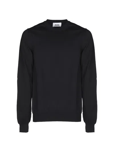 Alpha Studio Crew-neck Sweatshirt In Black