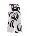 Alpha Studio Pantalone Crickle Flower In White