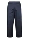 Alpha Studio Cropped Trousers In Blue