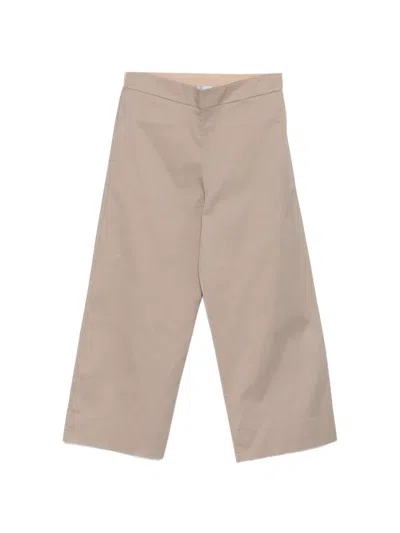 Alpha Studio Cropped Trousers In Brown