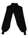 Alpha Studio Roll-neck Knitted Cape In Black