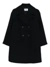 Alpha Studio Double-breasted Coat In Blue