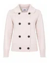 Alpha Studio Double-breasted Jacket In Neutral