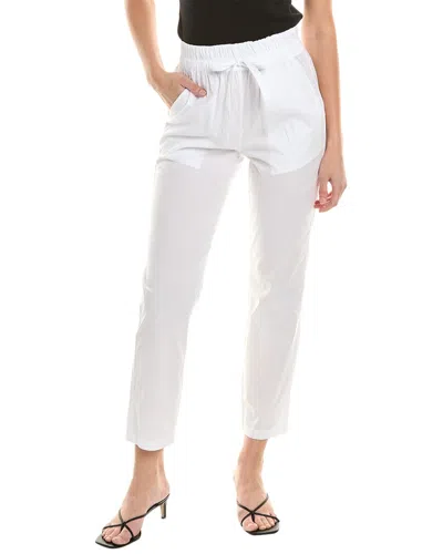 Alpha Studio Drawstring Pant In White