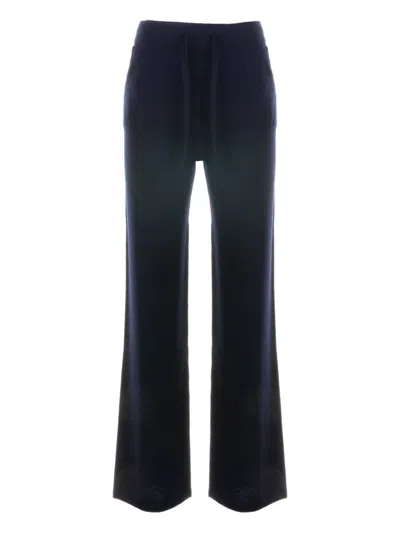 Alpha Studio Drawstring Trousers In Blue