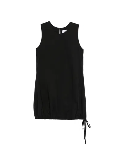 Alpha Studio Drawstring-hem Mini Dress In Black