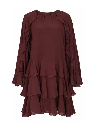 Alpha Studio Dress In Burgundy