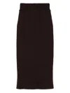 Alpha Studio Elastic-waistband Midi Skirt In Brown