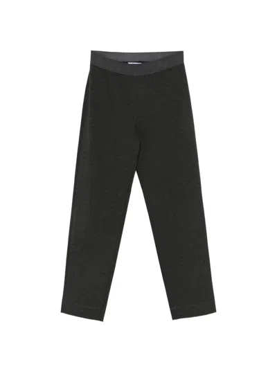 Alpha Studio Elasticated-waistband Trousers In Black