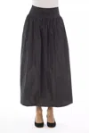 Alpha Studio Woman Midi Skirt Dark Brown Size 10 Polyester In Brown