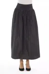 Alpha Studio Woman Midi Skirt Dark Brown Size 10 Polyester In Brown