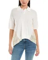 Alpha Studio Zip Top In White