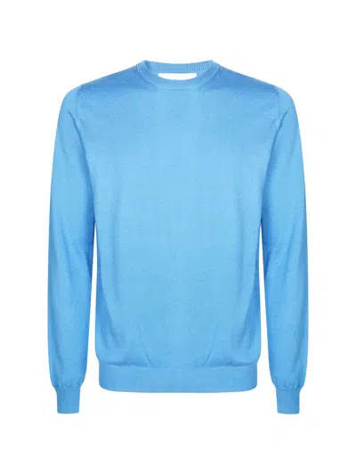 Alpha Studio Fine-knit Jumper In Blue