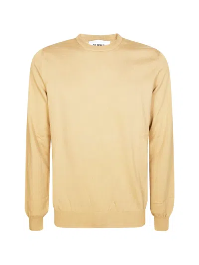 Alpha Studio Fine-knit Jumper In Brown