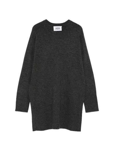 Alpha Studio Fein Gestrickter Pullover In Black
