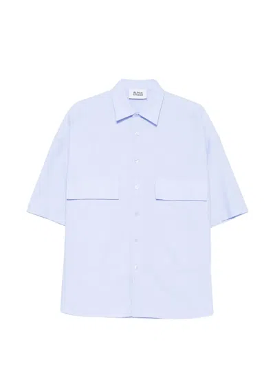Alpha Studio Flap-pocket Shirt In Blue