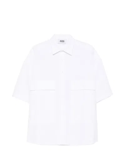 Alpha Studio Flap-pocket Shirt In White
