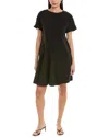 Alpha Studio Flare Panel A-line Dress In Black