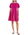 Alpha Studio A-line Shirtdress In Purple