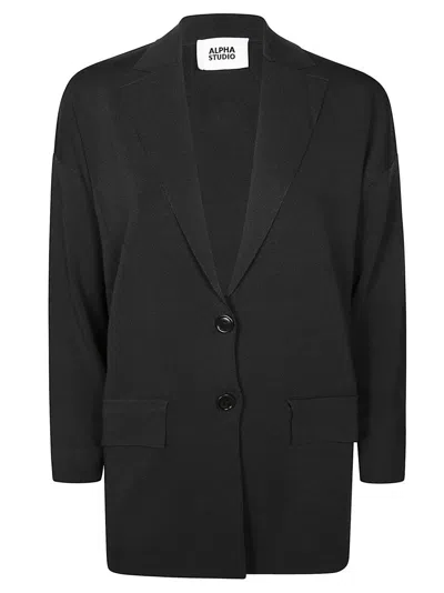 Alpha Studio Fluid Jacket In Black