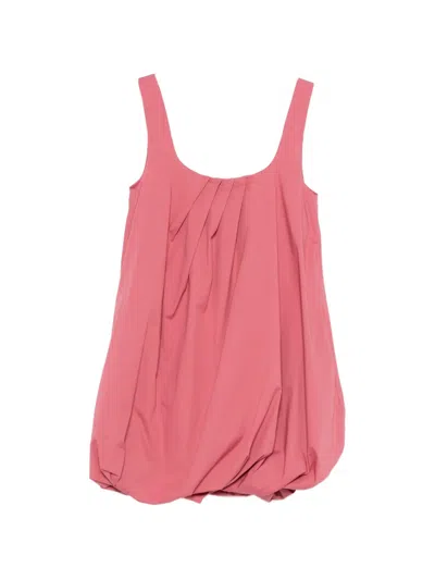 Alpha Studio Gathered Dress In Pink