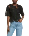 Alpha Studio Girocollo Top In Black