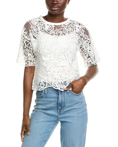 Alpha Studio Girocollo Top In White