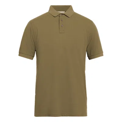 ALPHA STUDIO GREEN COTTON POLO SHIRT