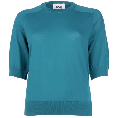 Alpha Studio Green Cotton Women's Sweater