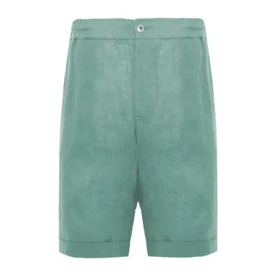 Alpha Studio Green Linen Men's Short