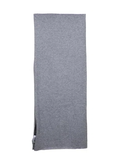 Alpha Studio Grey Heathered Wool-cashmere Stole In Gray