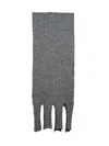 Alpha Studio Grey Textured Luminous Wool-blend Scarf In Grey