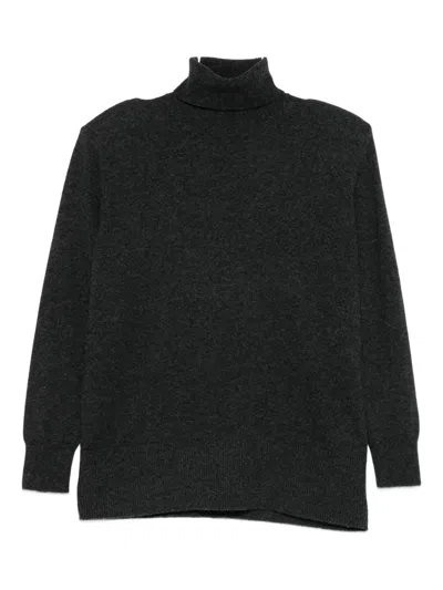 Alpha Studio High-neck Jumper In Gray