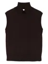 Alpha Studio High-neck Sleeveless Top In Brown