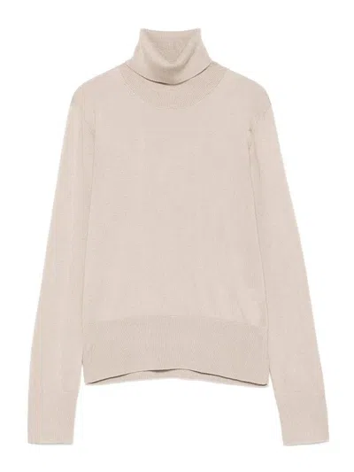 Alpha Studio High Neck Sweater In Neutral