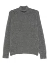 Alpha Studio High-neck Sweater In Gray