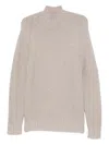 Alpha Studio High-neck Sweater In Neutral