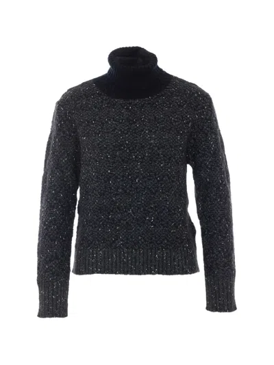 Alpha Studio High-neck Jumper In Gray