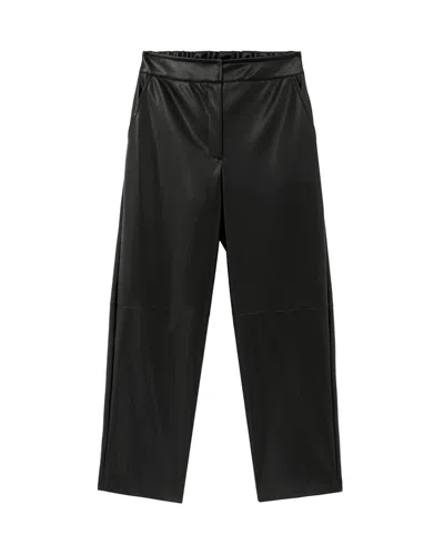 Alpha Studio High-waist Faux Leather Straight-leg Pants In Nero