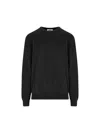 Alpha Studio Crew-neck Cashmere Sweater In Black