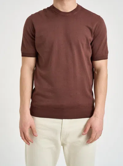 Alpha Studio Knitted Man Brown